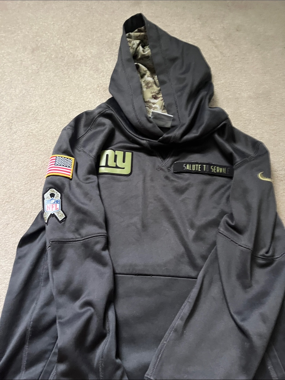 NFL NY Giants, Nike Black Hoodie - Salute to Service